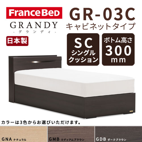 【フレームのみ】【開梱設置無料】フランスベッド グランディ GR-03C SCタイプ ボトム高さ30.0cm シングルサイズ(S)【代引き不可】